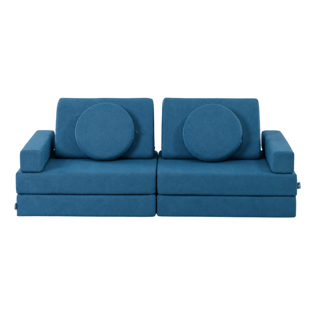 โซฟา 2 ที่นั่งปรับเปลี่ยนรูปแบบได้สำหรับเด็ก BLOOPI รุ่น BLOOPI COZY DUO สีเขียวน้ำทะเล_0